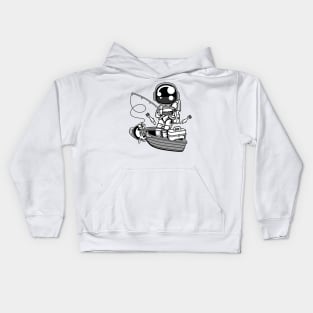 Astronaut Fisherman Kids Hoodie